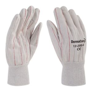 GUANTE DE LONA DOBLE PALMA BLANCO