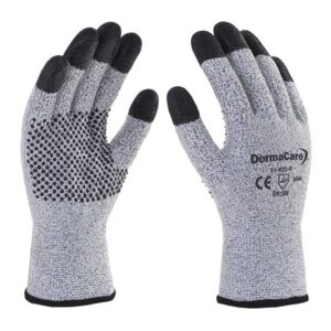 GUANTE ANTICORTE REC NITRILO EN PUNTA DE DEDOS Y PUNTOS DE NITRILO EN PALMA