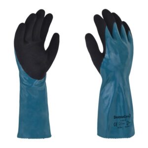 GUANTE DE NITRILO SOLIDO VERDE 14 PULGADAS DERMACARE