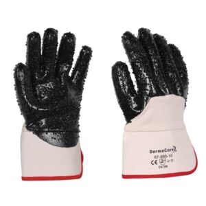 GUANTE RECUBIERTO DE NITRILO GRANULADO EN PALMA Y MEDIO DORSO