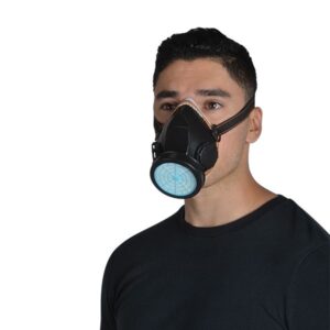 RESPIRADOR MEDIA CARA CON 1 CARTUCHO CONTRA POLVOS