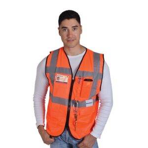 CHALECO SEGURIDAD PLUS NARANJA C/REFL