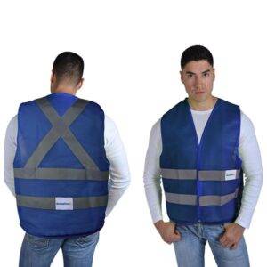 CHALECO SEGURIDAD ULTRA AZUL C/REFL